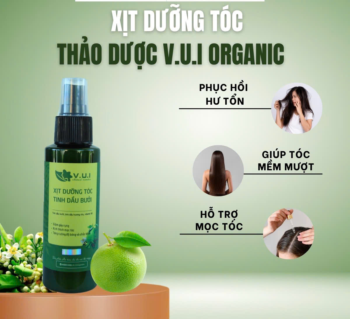 Xịt dưỡng bưởi hương nhu kích mọc tóc